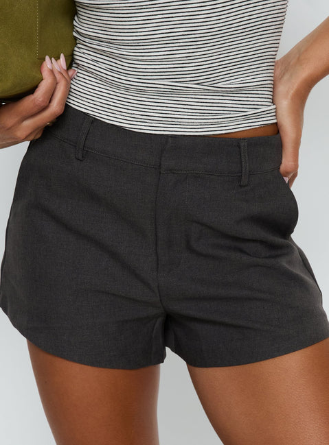 Chivon A Line Tailored Shorts Grey