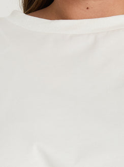 Settle Down Long Sleeve Top White Curve