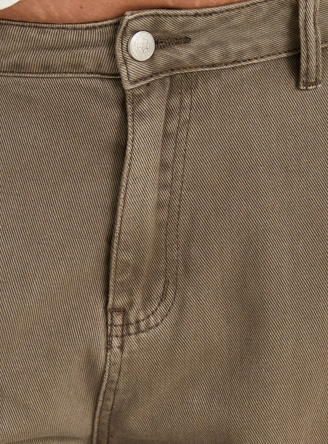 Hudsen Longline Cargo Shorts Khaki Curve