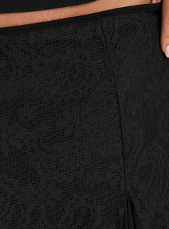 Quani Lace Midi Skirt Black Curve
