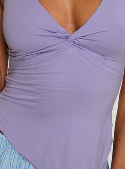 product Princess Polly Chilli Halter Top Lilac Sleeveless Plunger 