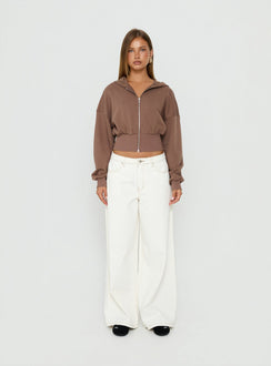 Naylor Mid Rise Wide Leg Jeans Cream Tall
