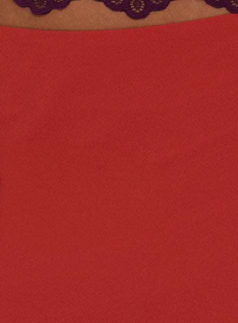 Anatola Midi Skirt Red