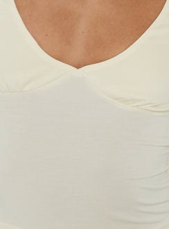 Marenn Split Sleeve Top Cream