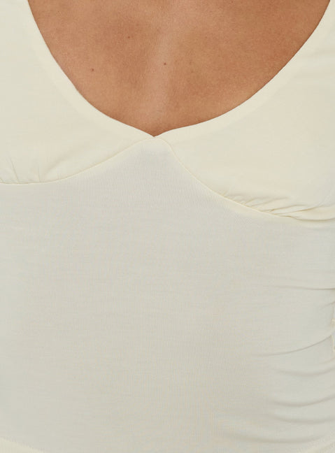 Marenn Split Sleeve Top Cream