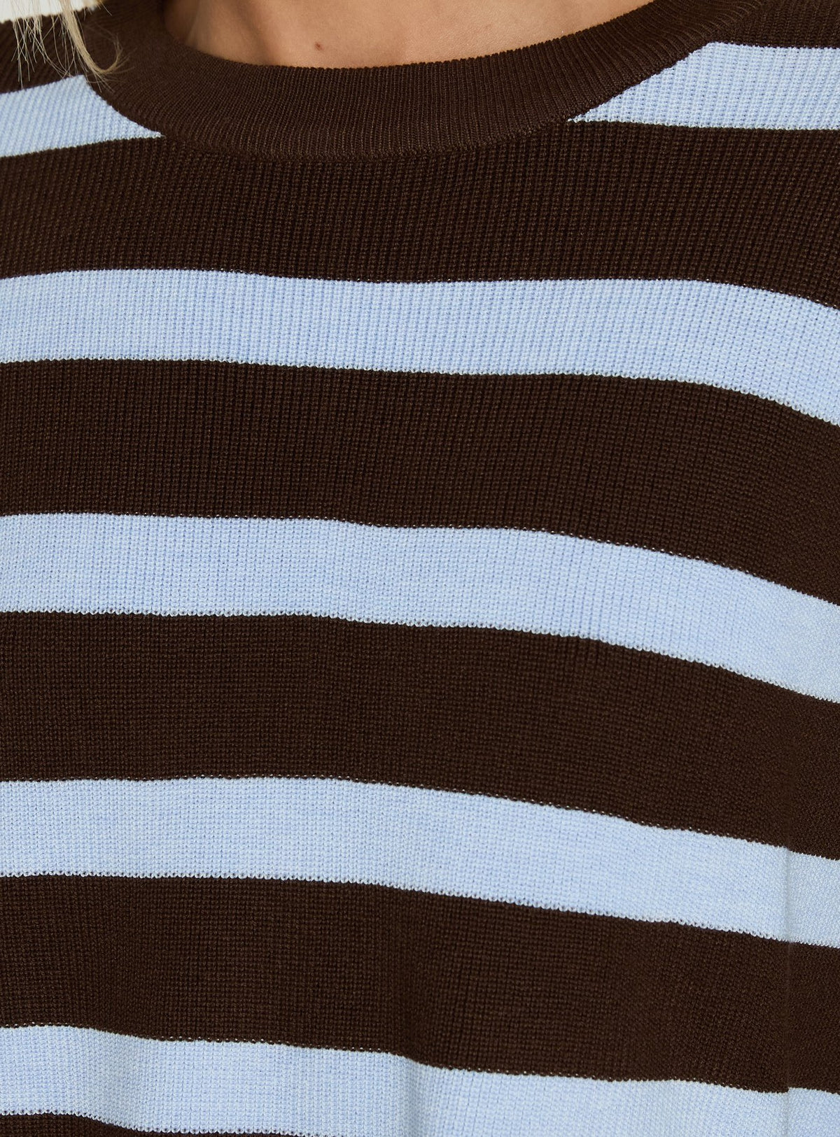 Henrea Knit Sweater Brown / Blue Stripe