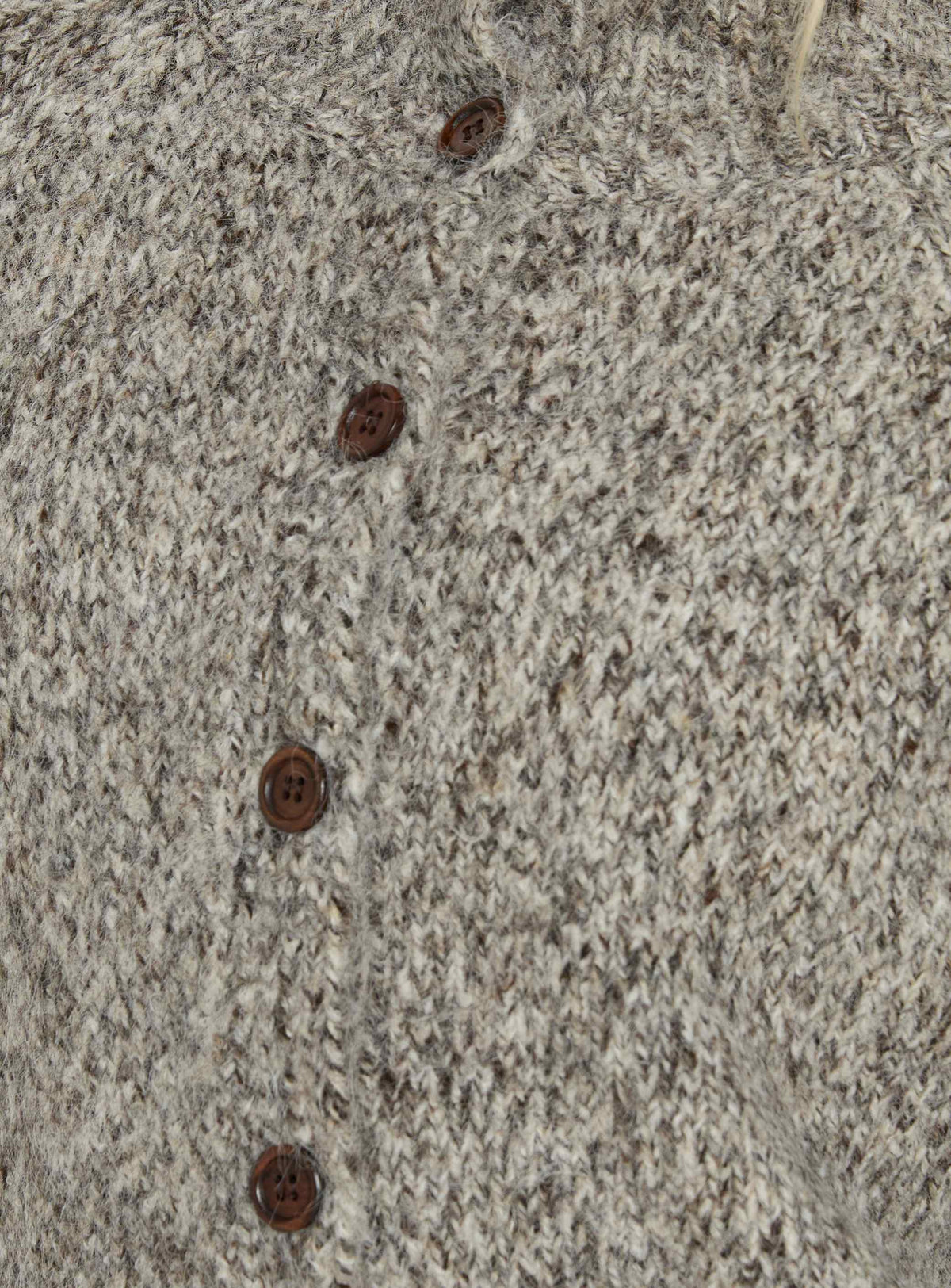 Faida Funnel Neck Knit Jumper Brown Speckle