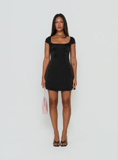 Nobodys Girl Scoop Neck Mini Dress Black