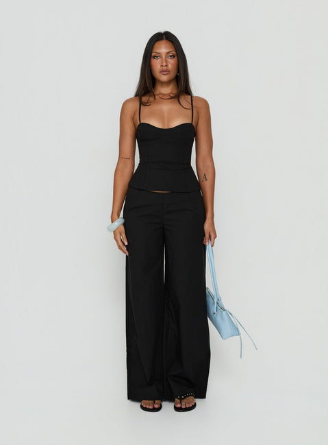 Kierstyn Corset Set Black Tall