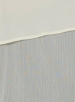 Eternal Optimist Longline Chiffon Arrowneck Top Cream