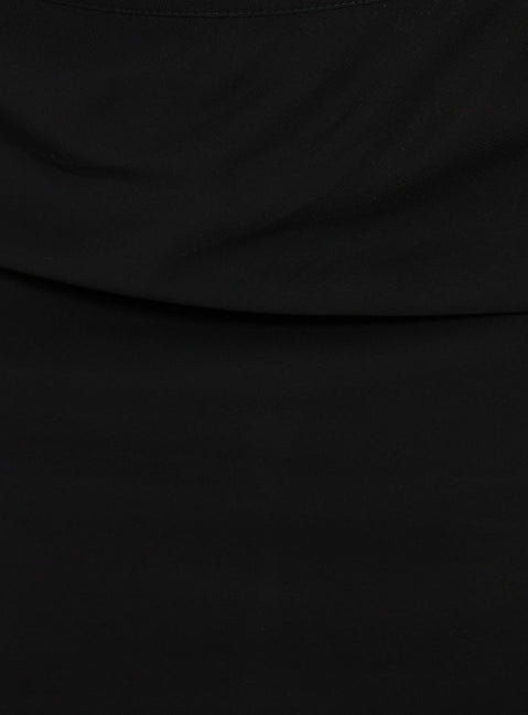 Designed with the Shoreline Midi Skirt Noir in womens-skirts featuring fitted a-line silhouette showcasing midi length and lace hem details Princess Polly