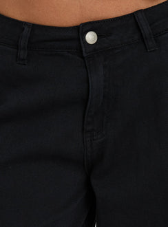 Hudsen Longline Cargo Shorts Washed Black Petite