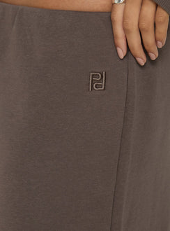 Designed with Kaeya Fleece Wide Leg Low Rise Pants Grey in womens-regular-pants featuring low-rise waist product Princess Polly