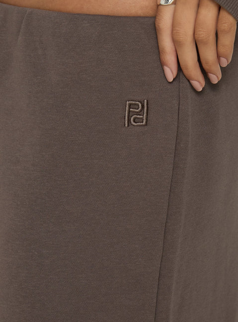 Designed with Kaeya Fleece Wide Leg Low Rise Pants Grey in womens-regular-pants featuring low-rise waist product Princess Polly