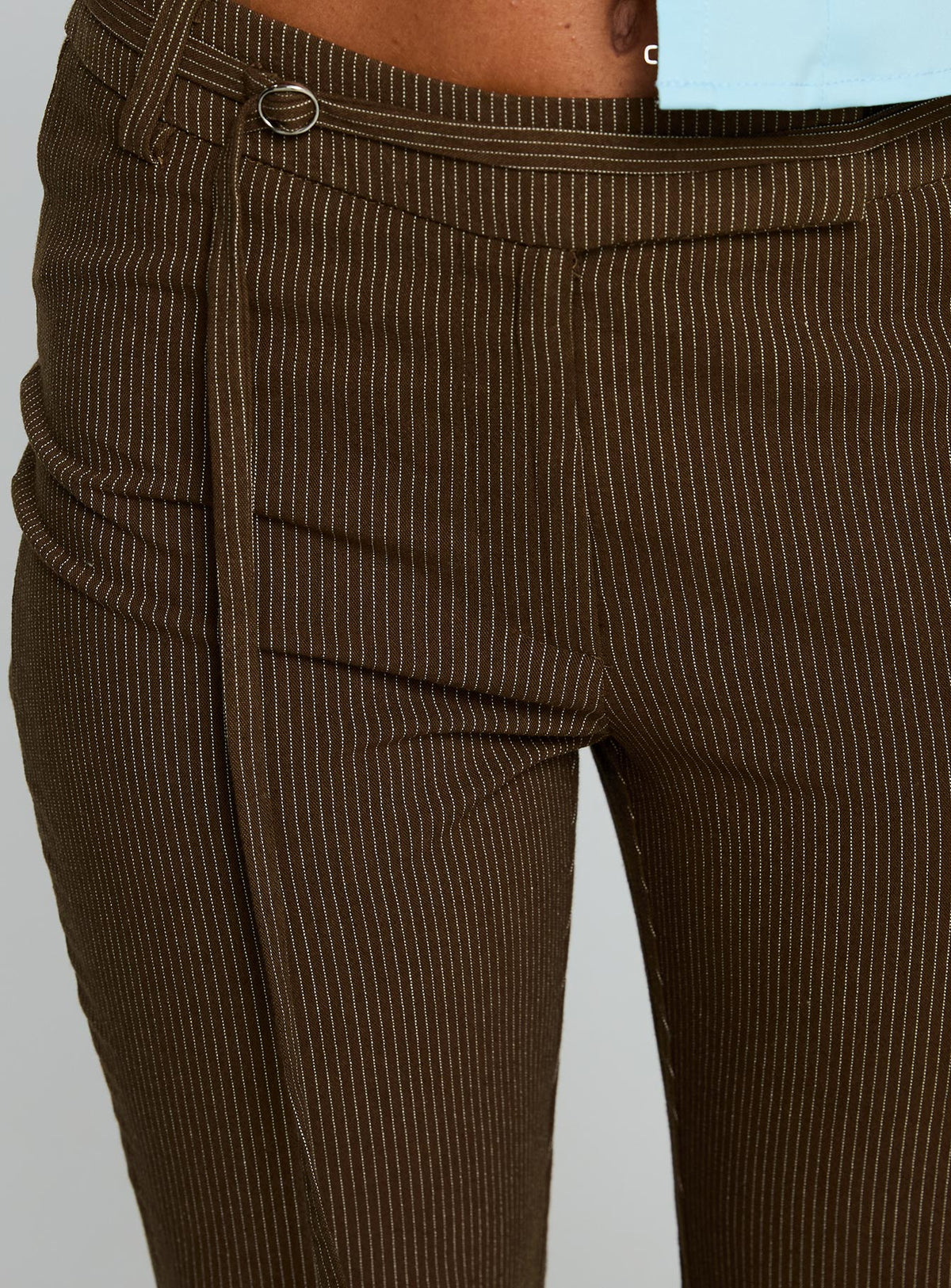back view of model wearing Princess Polly Winika Pants Brown High Waisted Pants 