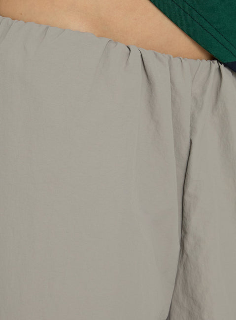 Highlighting the Your Orbit Nylon Baggy Pants Grey womens-regular-pants with high-rise product