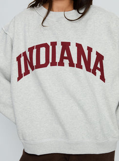 back view of model wearing Princess Polly When In Indiana Jumper Grey 