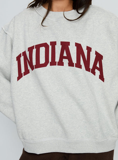 back view of model wearing Princess Polly When In Indiana Jumper Grey 