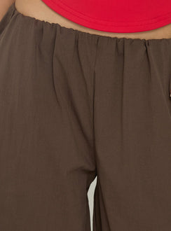 Crafted with the Lunea Concealed Waistband Cargo Pants Brown womens-regular-pants featuring high-rise detail Princess Polly