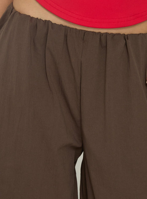 Crafted with the Lunea Concealed Waistband Cargo Pants Brown womens-regular-pants featuring high-rise detail Princess Polly