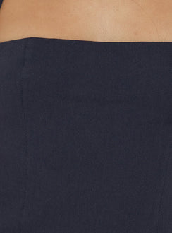 Esatora Halter Flare Mini Dress Navy