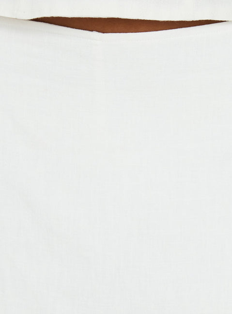 Gigi Linen Blend Skort White