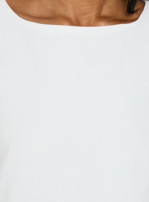Haily Babydoll Mini Dress White