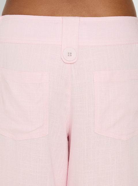 product Princess Polly Pedra Wide Leg Pant Pink Mid Rise Pants 