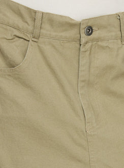 Explore the Sylene Pocket Detail Cargo Pants Khaki in womens-regular-pants with high-rise detail Princess Polly