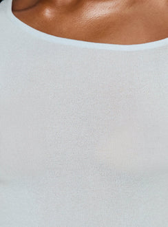 Kastor One Shoulder Short Sleeve Top Pale Blue