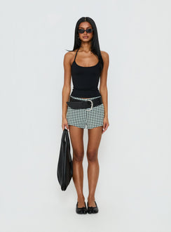 Sarajane Seer Sucker Shorts Blue Check