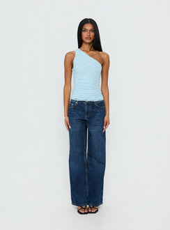 Arienne One Shoulder Top Blue