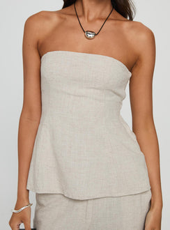 Esidora Strapless Flare Top Natural