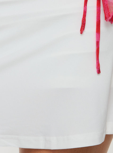 product Princess Polly Girlie Mini Skirt White Mini Skirts 