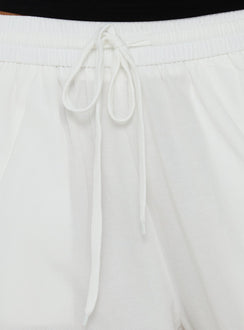 Showcasing Mankind Baggy Cargo Pants White in womens-regular-pants with mid-rise, product Princess Polly