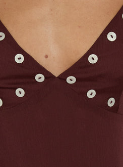 Maddalena Halter Mini Dress Chocolate