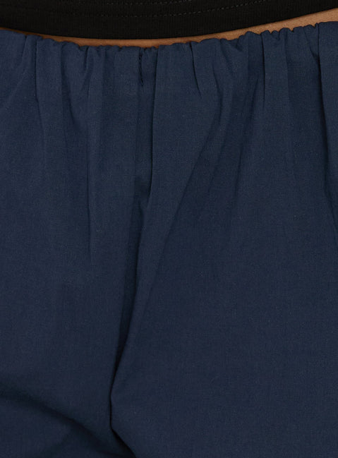 Find the Lunea Concealed Waistband Pants Navy in womens-regular-pants with high-rise on-body Princess Polly