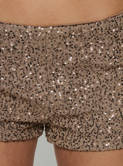 Caius Sequin Shorts Brown