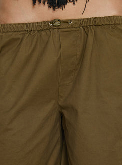 Allyza Baggy Cargo Shorts Olive