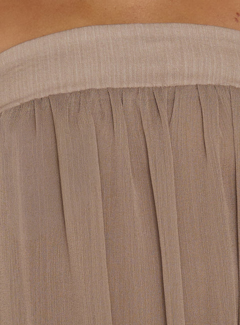 We Belong Together Strapless Blouson Mini Dress Mushroom Tall
