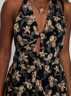 product Princess Polly Ivorie Halter Mini Dress Multi V-Neck 