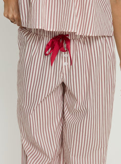 Chill Club Sleep Relaxed Pants Red / White Stripe