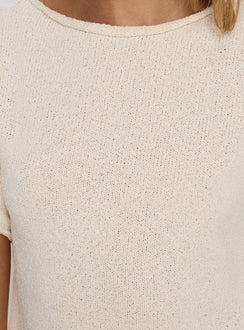 Amelise Knit Poncho Beige