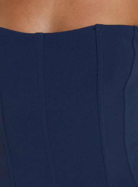 Louisah Corset Romper Navy