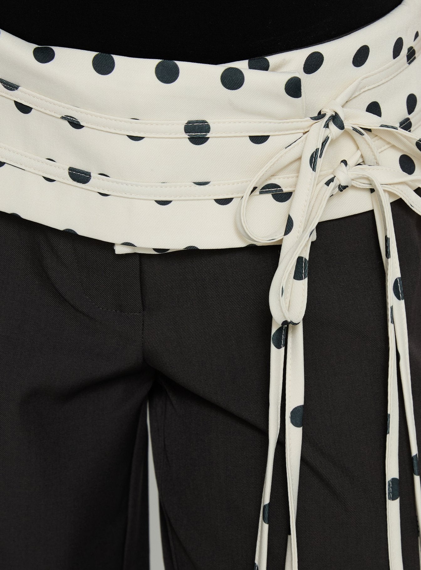 product Princess Polly Seneca Wrap Pants Charcoal Polka Dot Mid Rise Pants 
