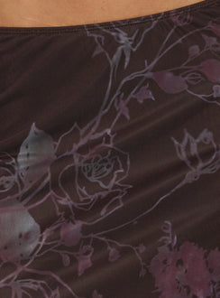 Laena Midi Skirt Purple Floral
