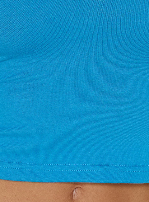 Cecilly Trim Racerback Top Blue