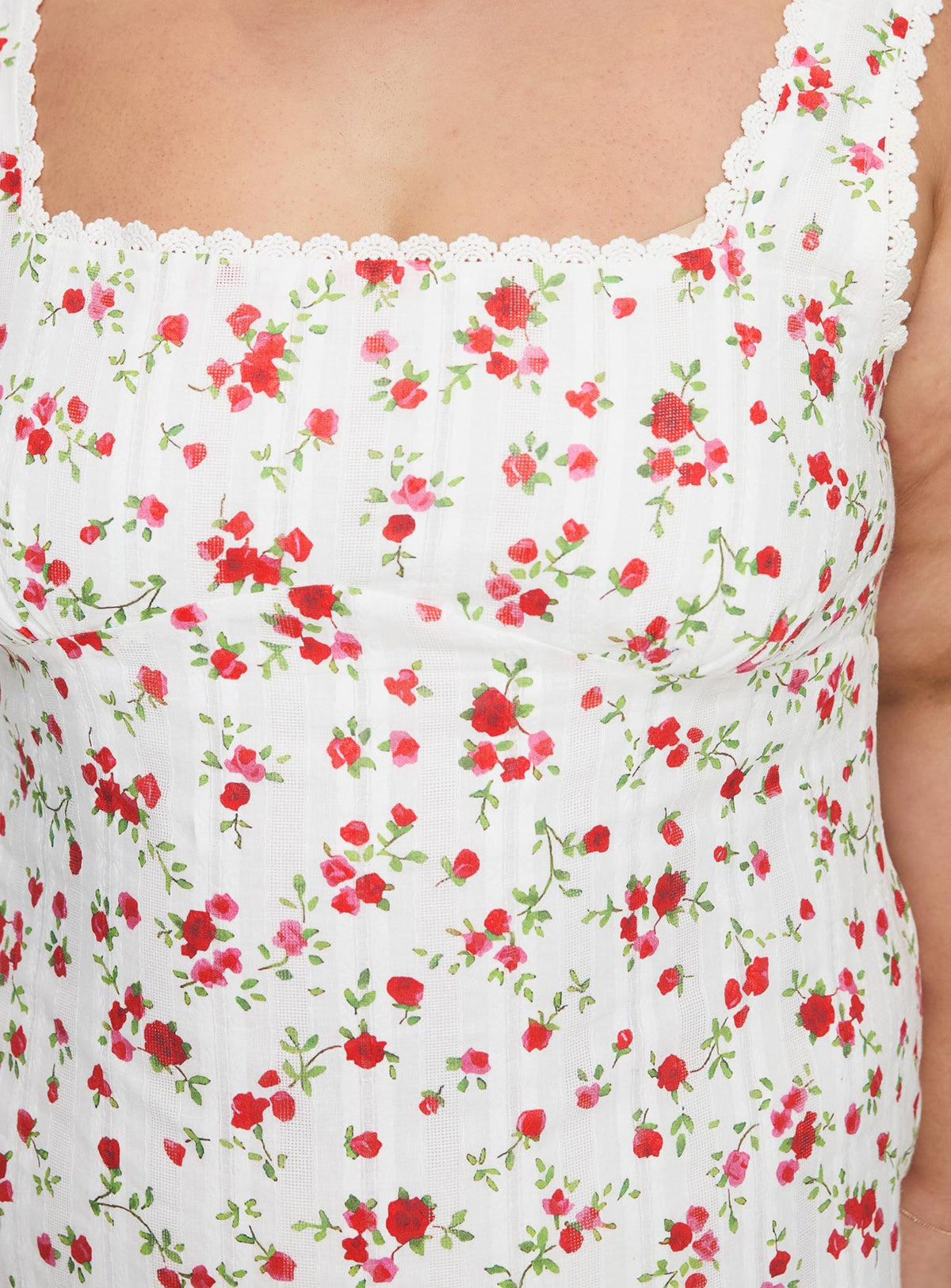 product Princess Polly Dasha Mini Dress White Floral Curve Square Neck 