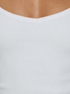 Kaie Ribbed A Line Mini Dress White