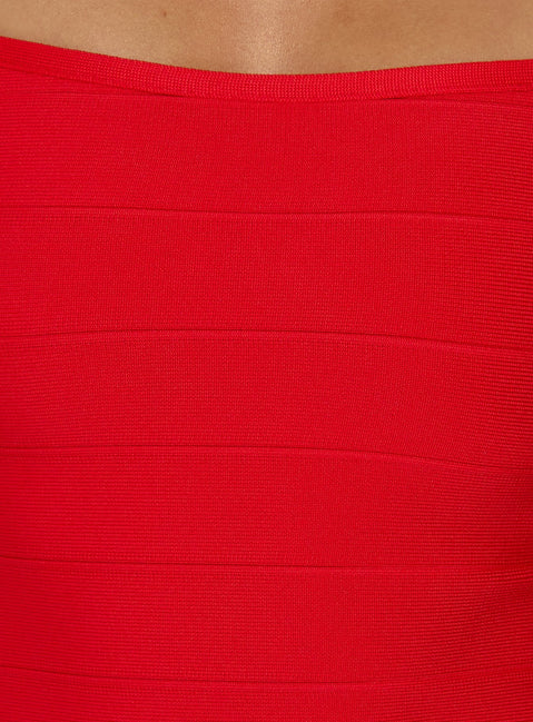 Jayana Bandage Mini Dress Red